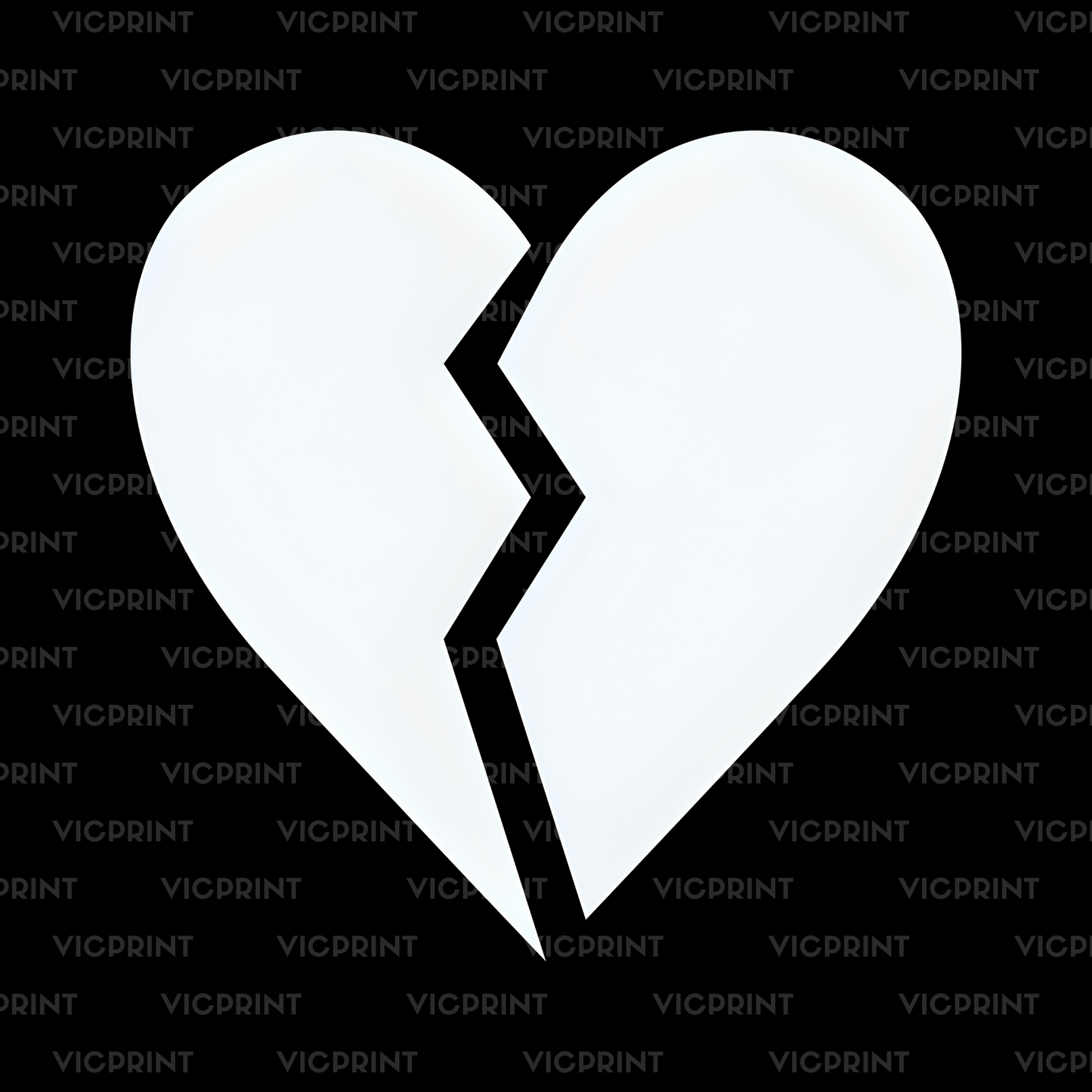 Sticker Forma de corazón roto