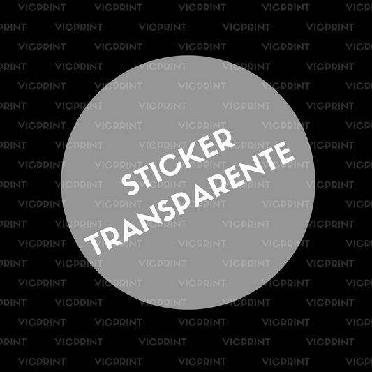 Sticker de vinilo transparente