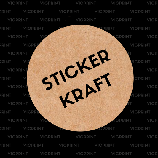 Sticker de papel autoadhesivo kraft