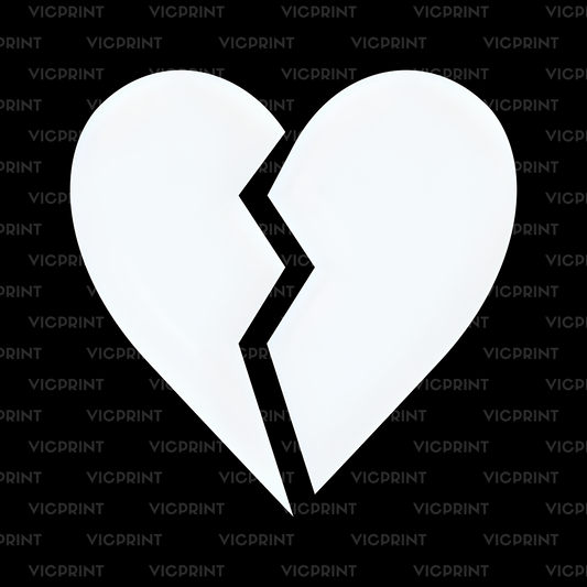 Sticker Forma de corazón roto