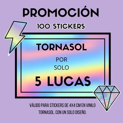 Sticker Tornasol de 4X4CM